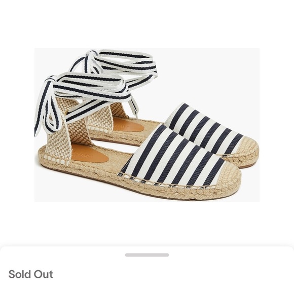 J.Crew NWOT canvas lace up espadrilles size 9 - Picture 2 of 5